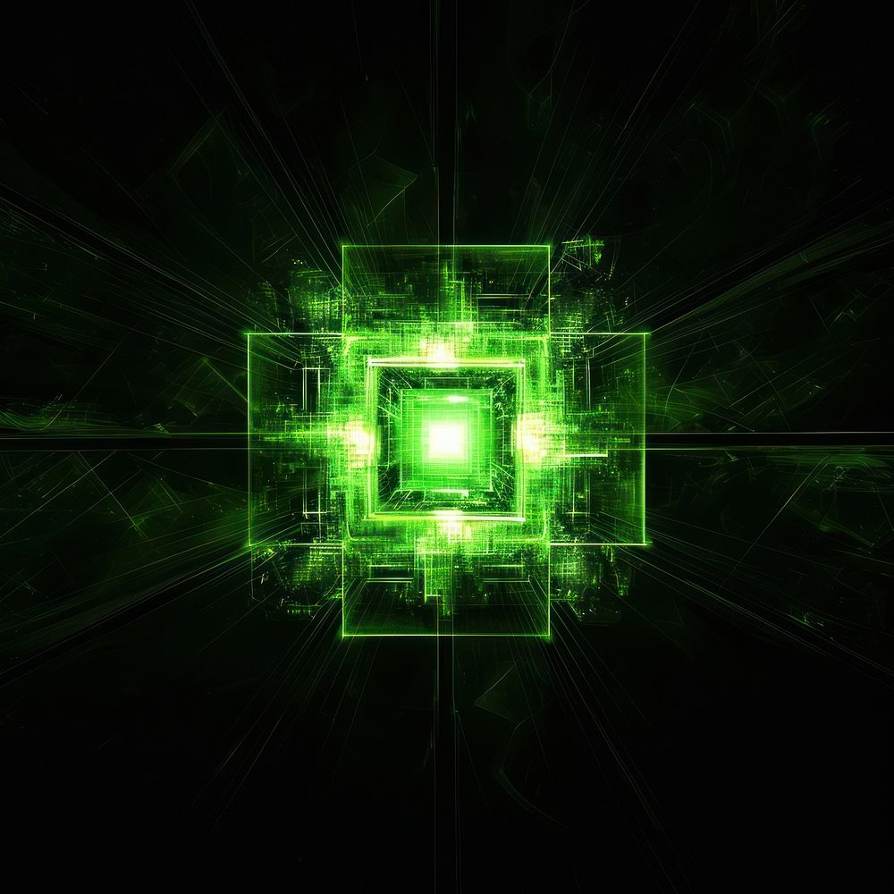 Green square light backgrounds technology.