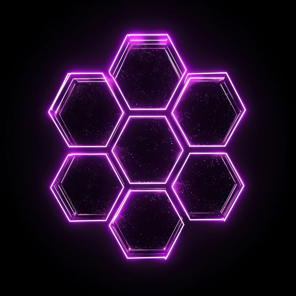 Light hexagon purple technology pattern.