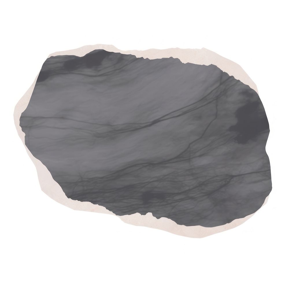Black marble distort shape abstract white background accessories.