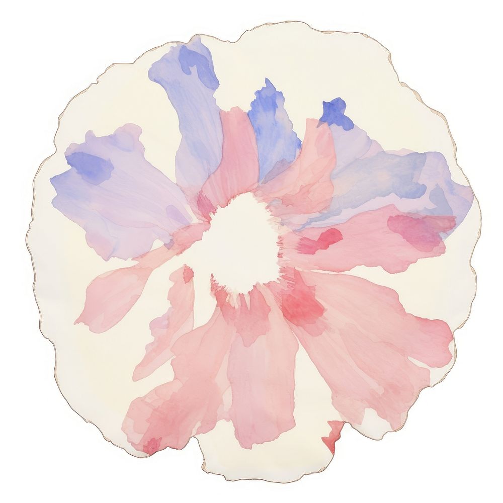Flower shape marble distort shape abstract paper petal.