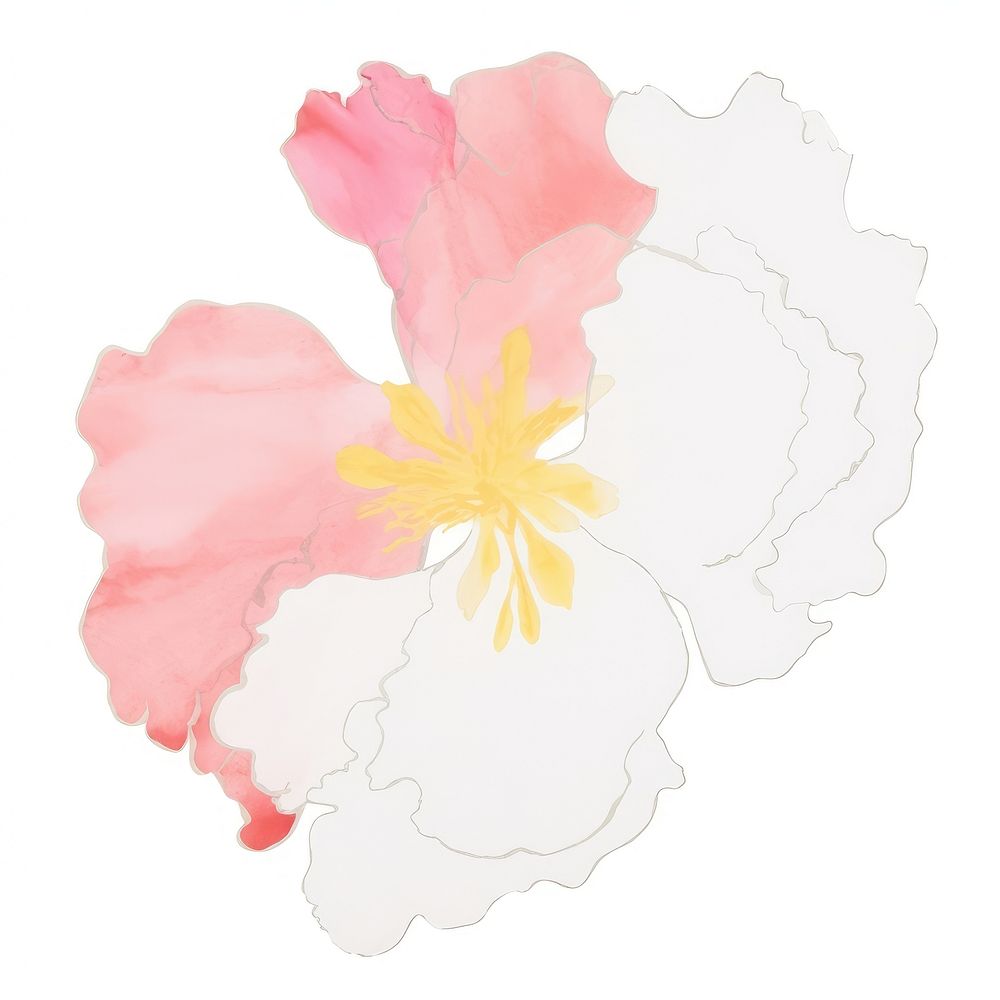 Flower shape marble distort shape hibiscus abstract petal.