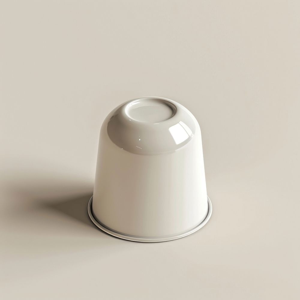 Coffee capsule  porcelain white cup.