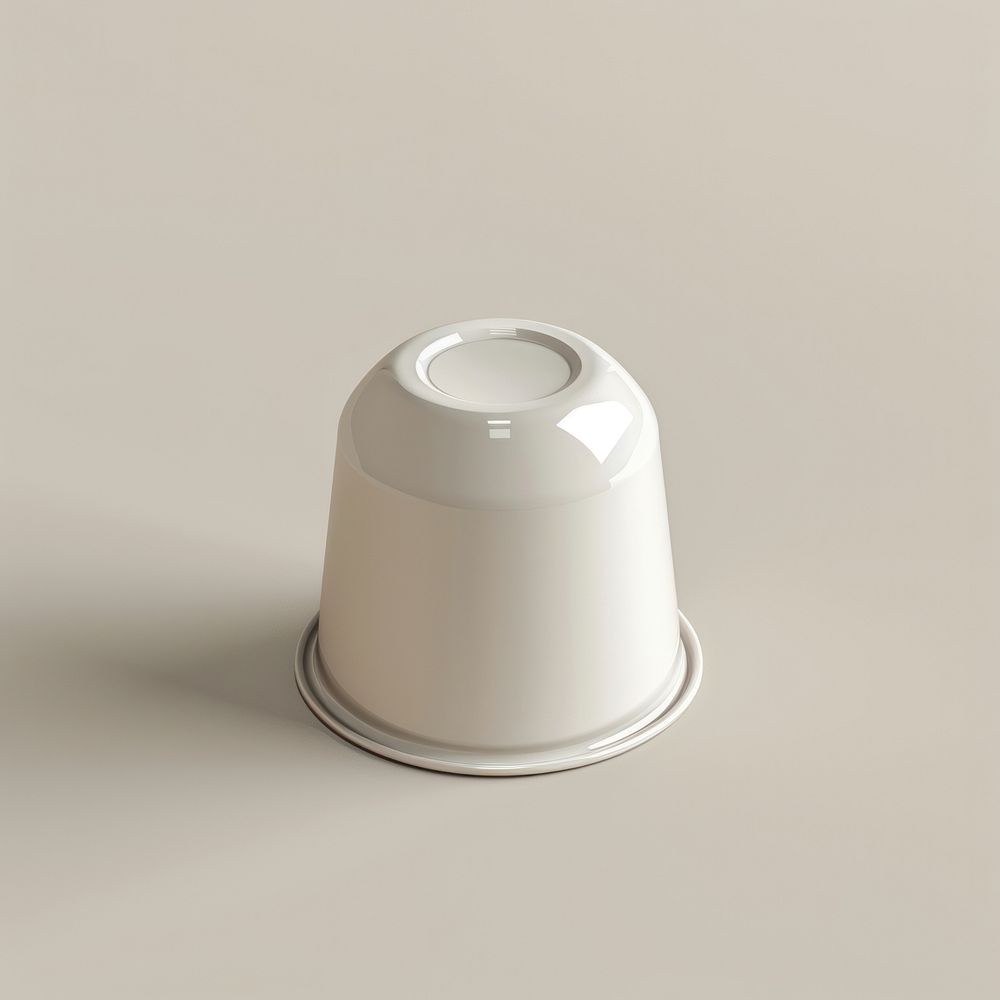 Coffee capsule  porcelain white lamp.