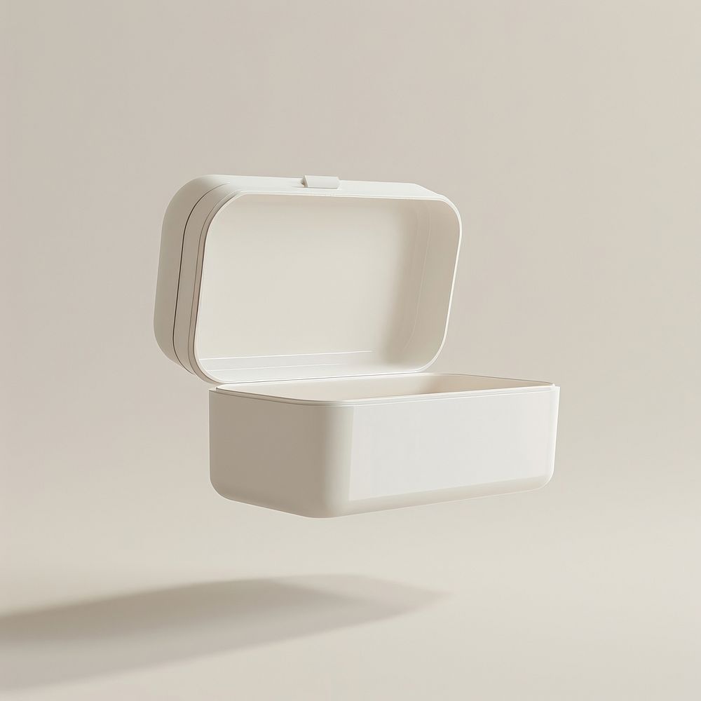 Lunch box  white simplicity rectangle.