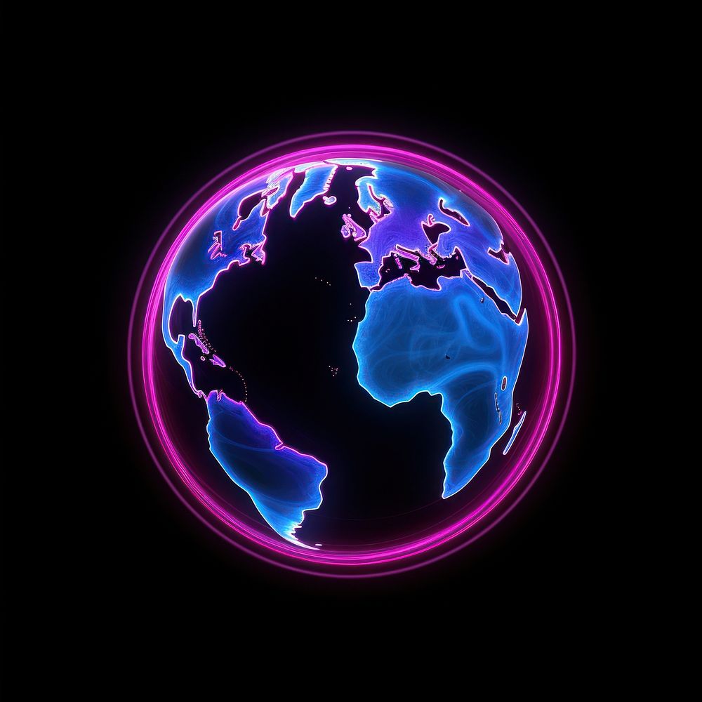 World purple planet space.