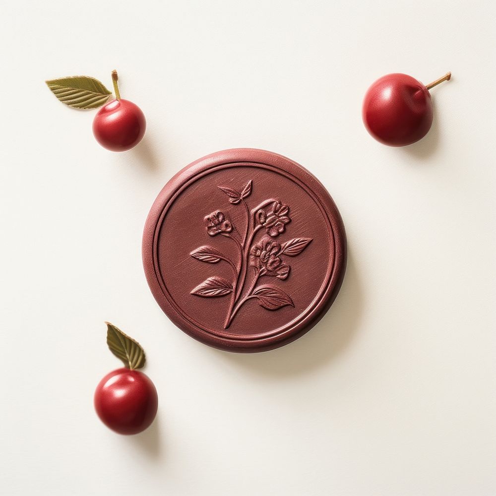 Seal Wax Stamp cherries plant food accessories.