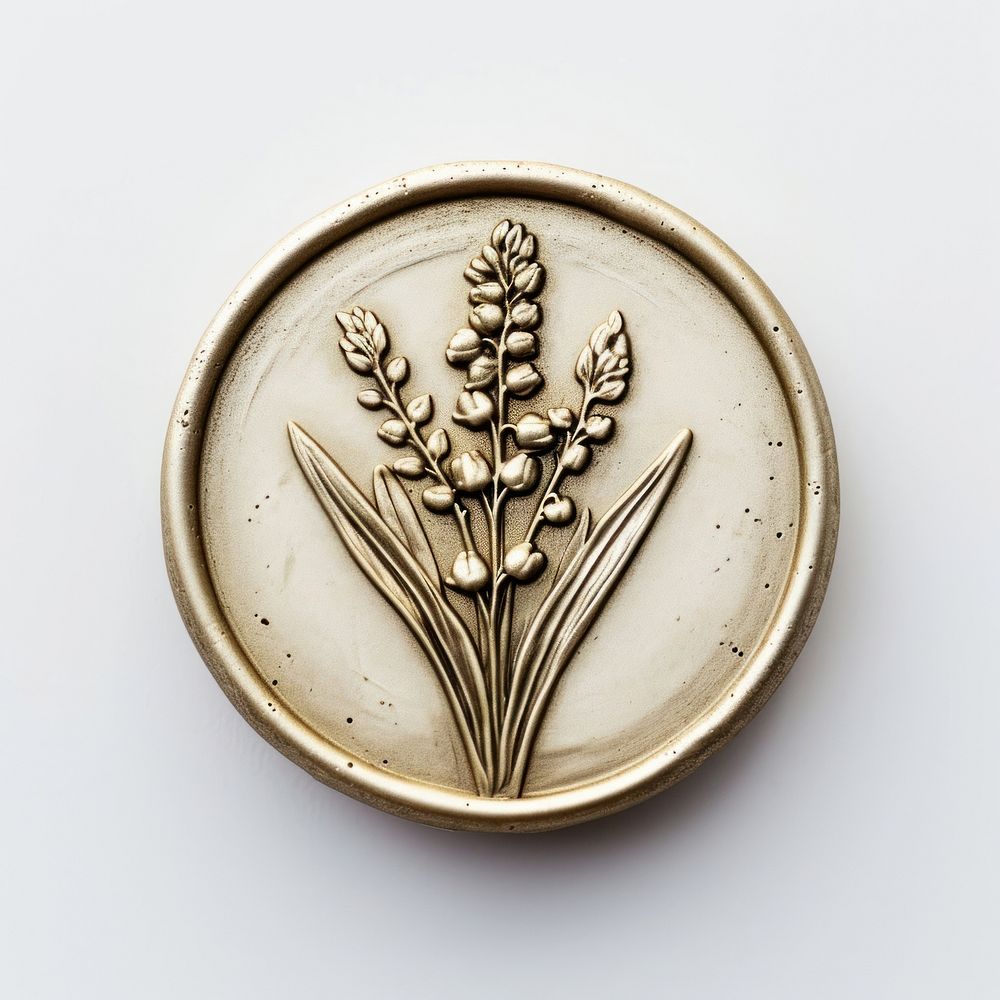 Seal Wax Stamp palm lily of the valley jewelry locket accessories.