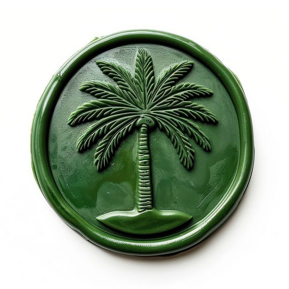 Green white background accessories palm tree.