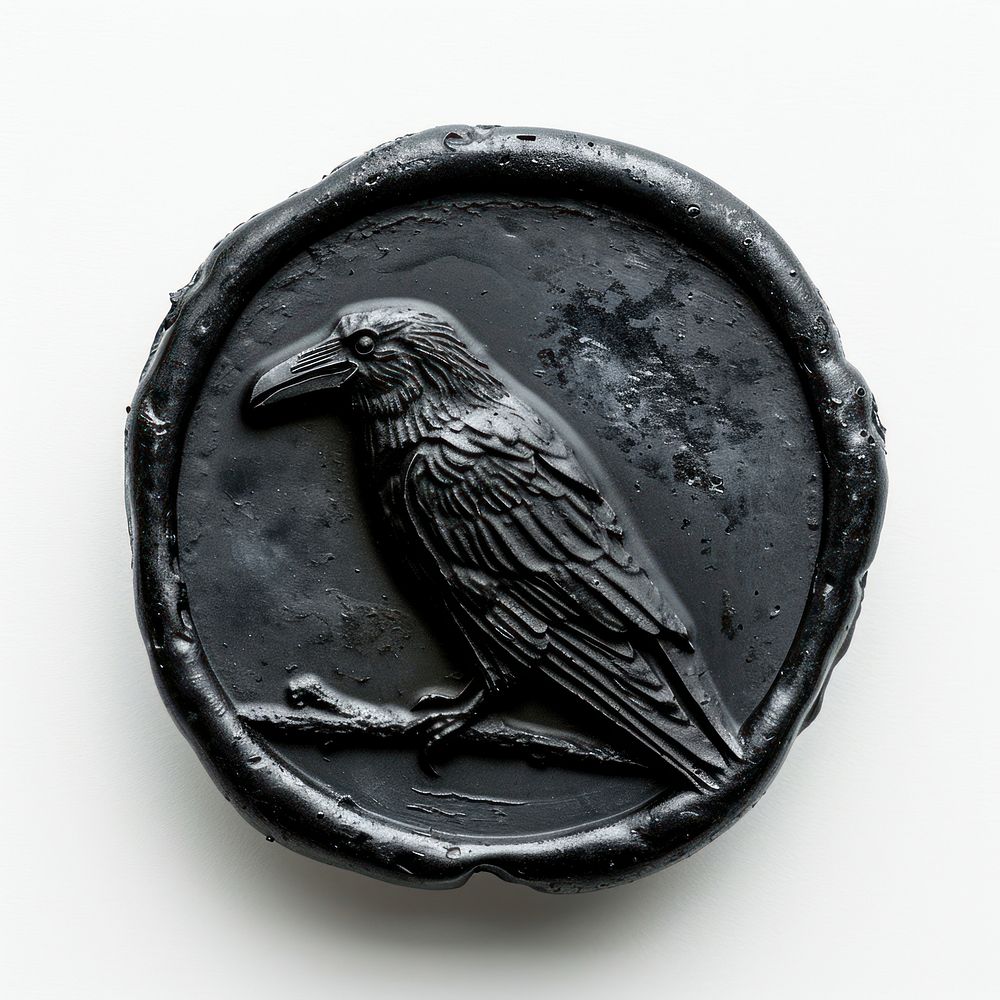 Seal Wax Stamp raven animal craft bird.