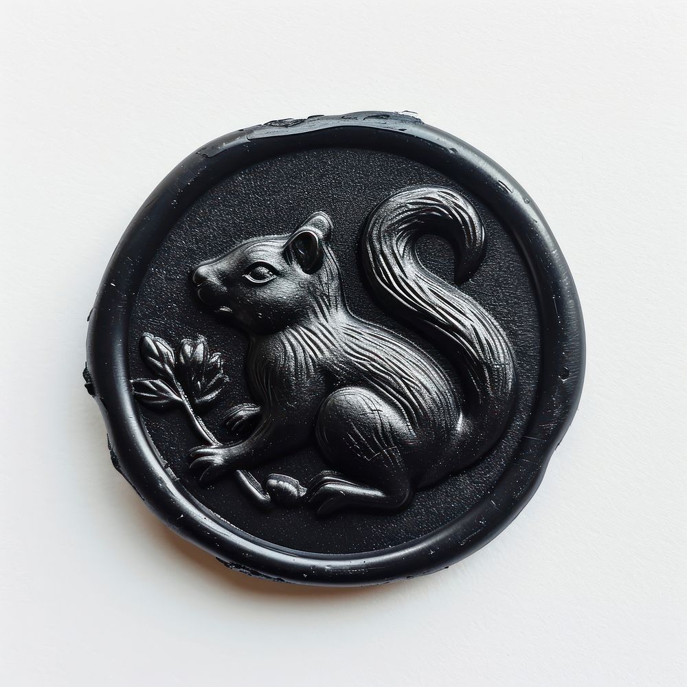 Seal Wax Stamp squirrel mammal animal representation.