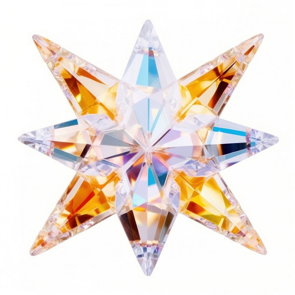 White star gemstone crystal jewelry. AI generated Image by rawpixel.