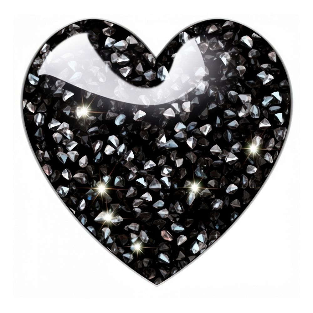 Black heart gemstone jewelry white background. AI generated Image by rawpixel.