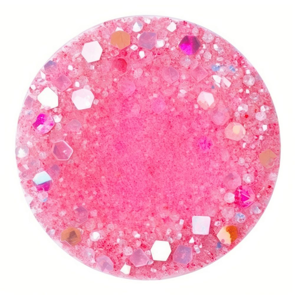Pink circle glitter jewelry shape. AI generated Image by rawpixel.