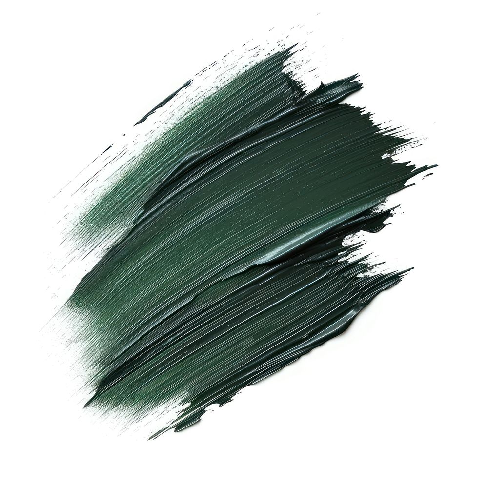 Dark green brush stroke backgrounds paint white background.
