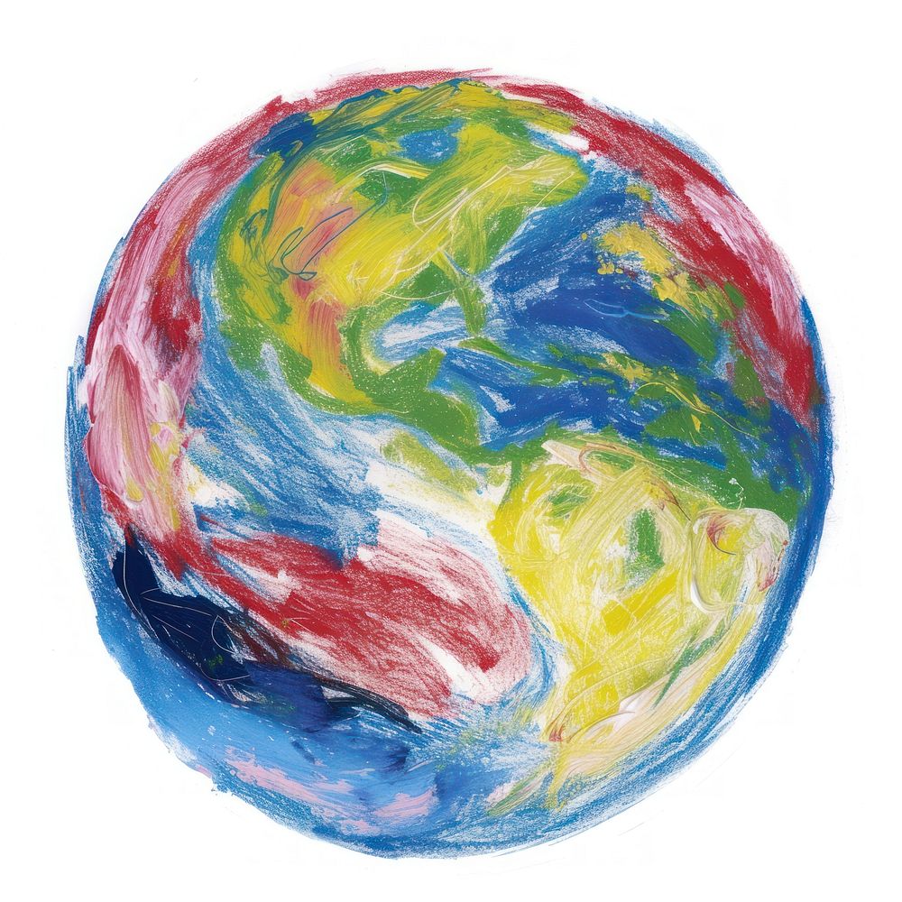 Earth painting sphere space.