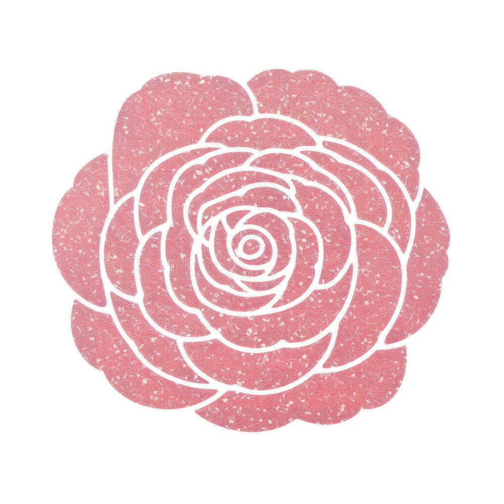 Rose flower plant white background.