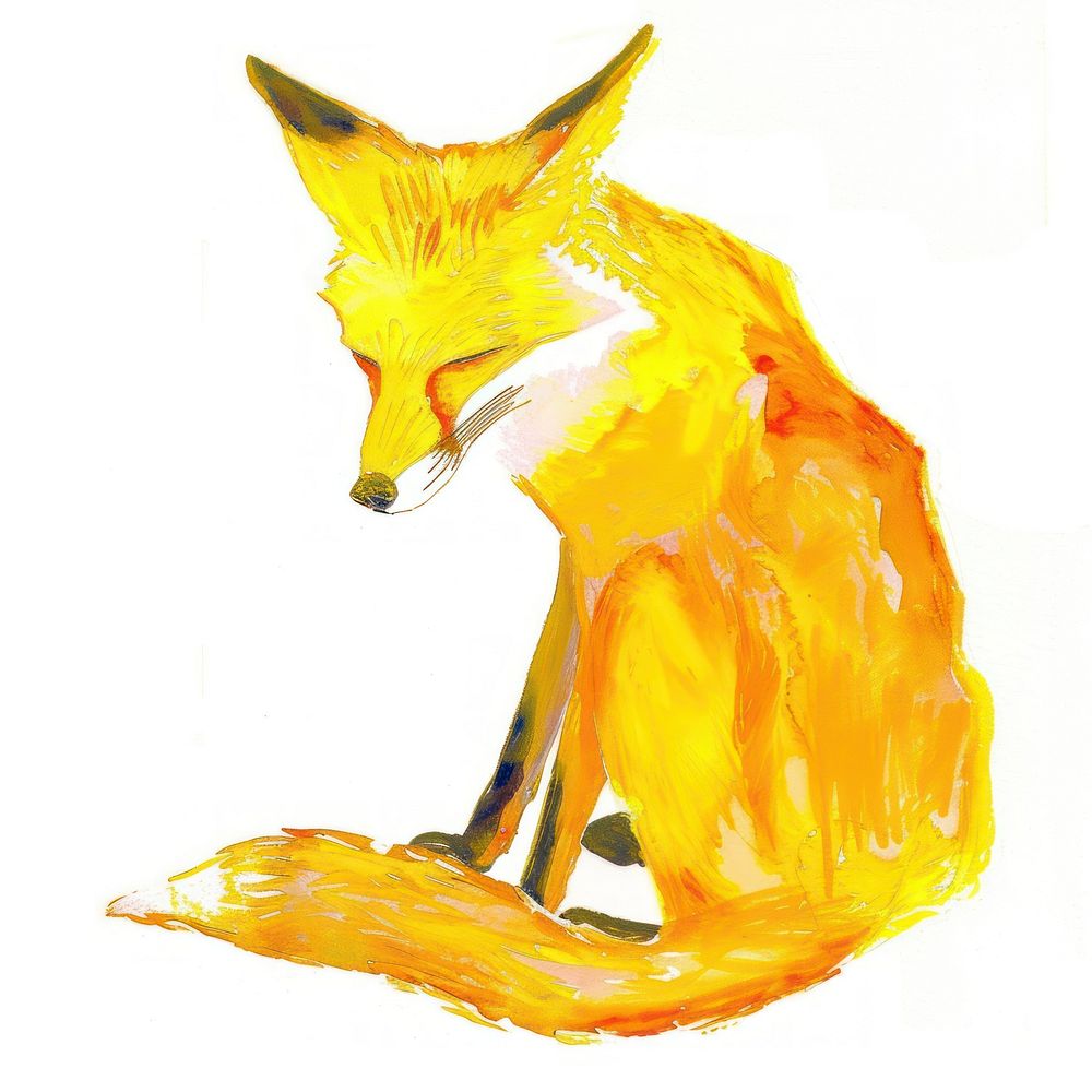 Fox animal mammal white background.