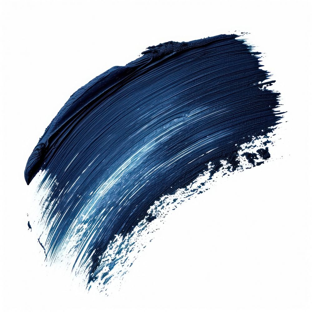 Pastel dark blue brush stroke white background splattered abstract.