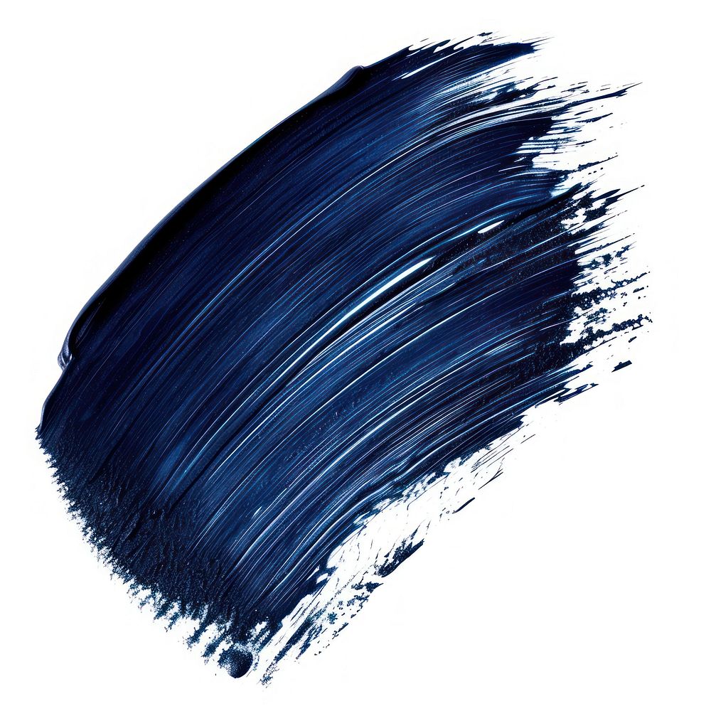 Pastel dark blue brush stroke paint white background abstract.