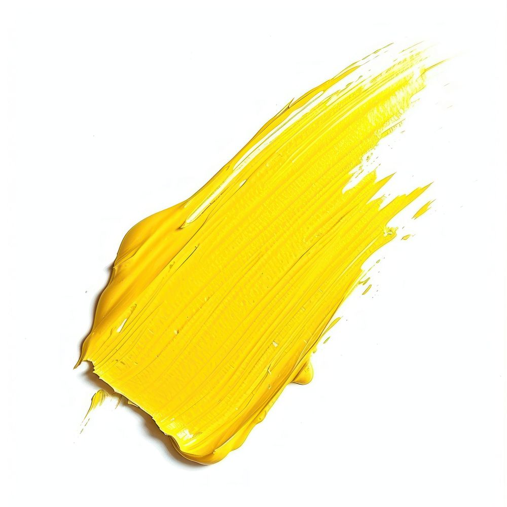 Pastel yellow brush stroke backgrounds paint white background.