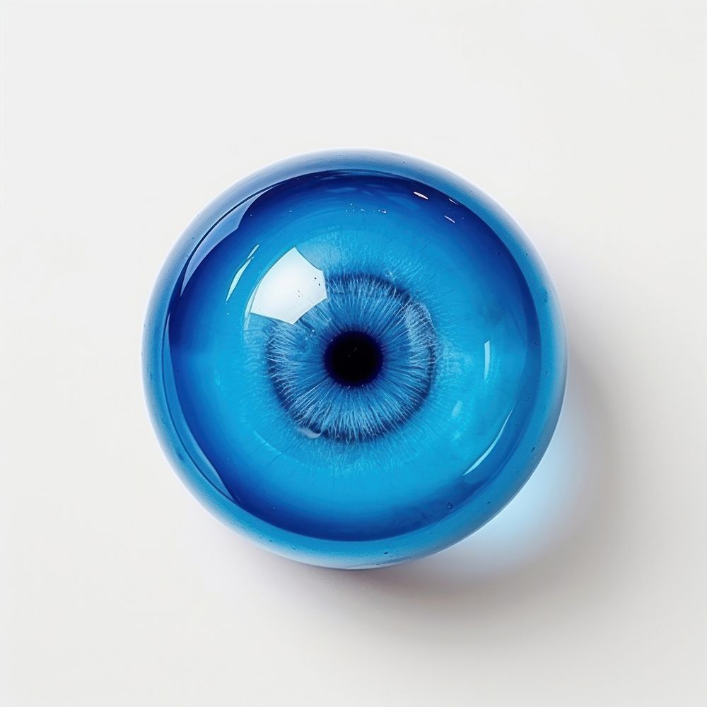 Single blue eyeball accessories turquoise blue eyes.