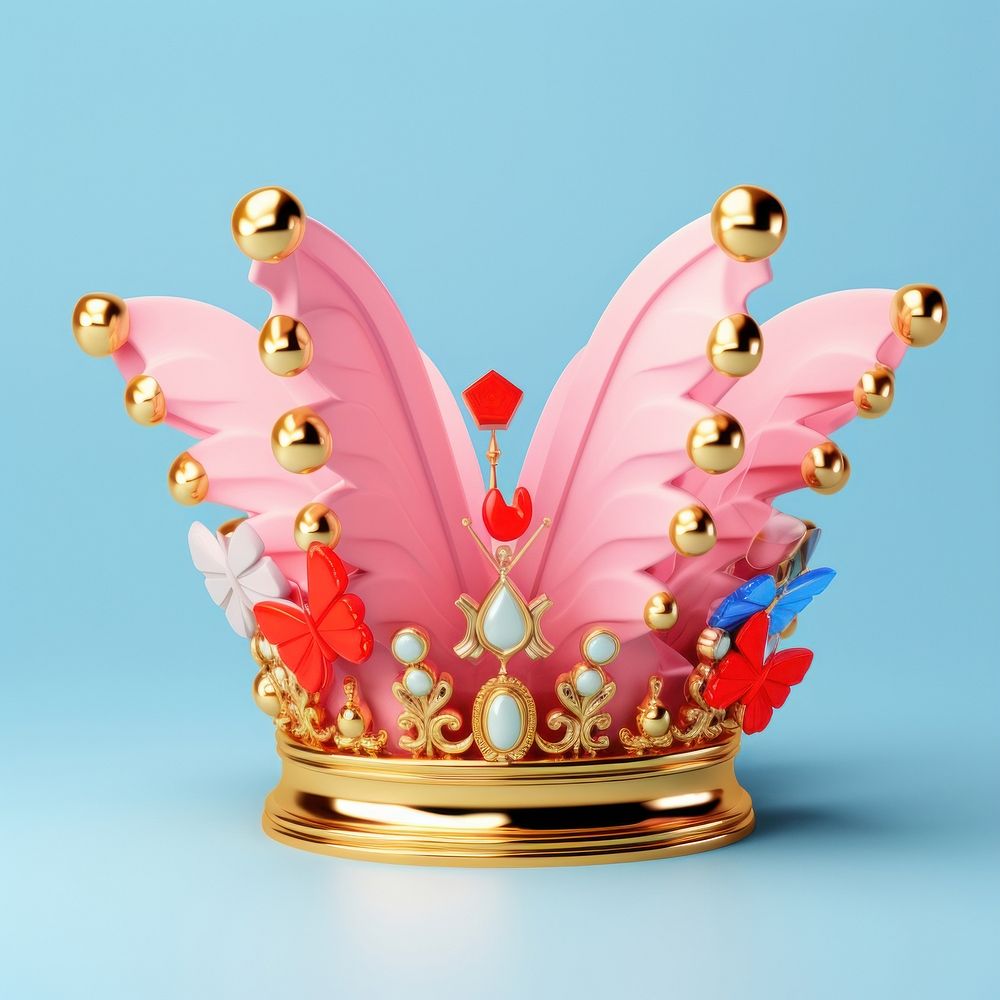 Crown with butterfly celebration accessories headpiece.