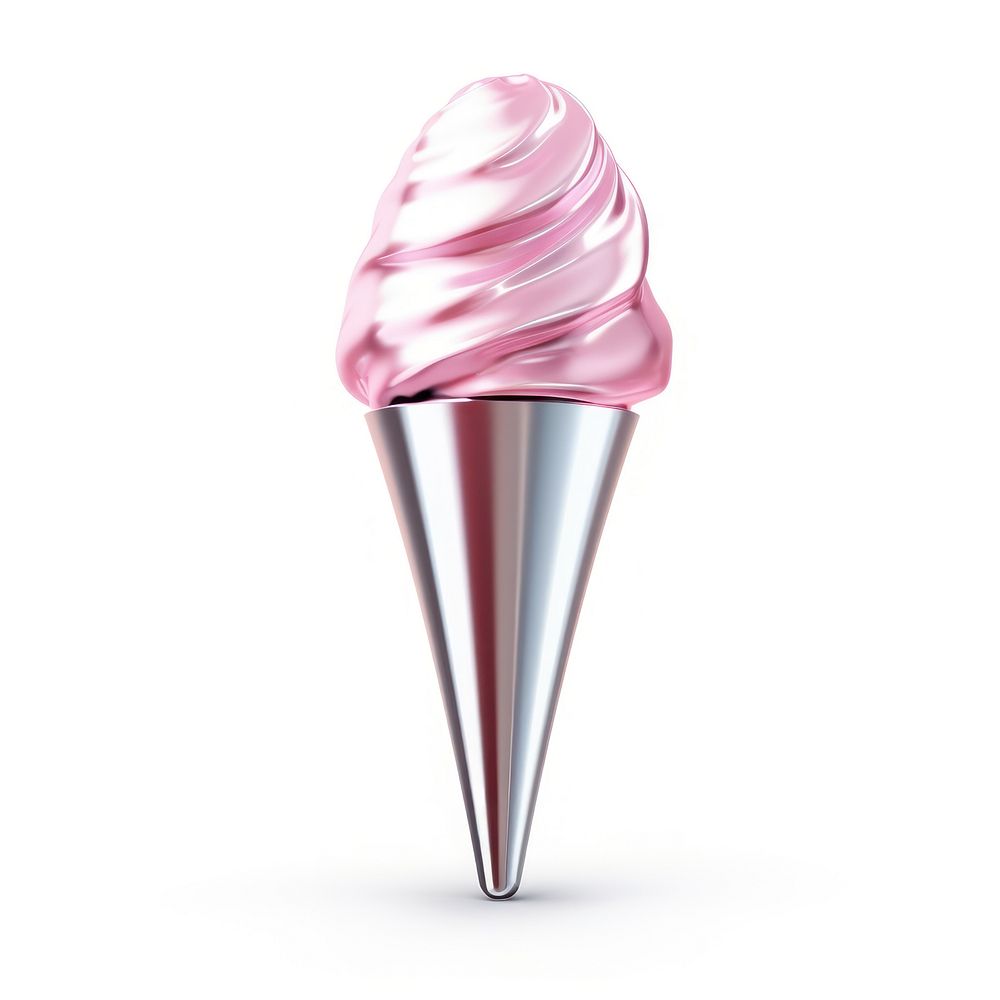 Ice cream cone chrome material dessert silver food.