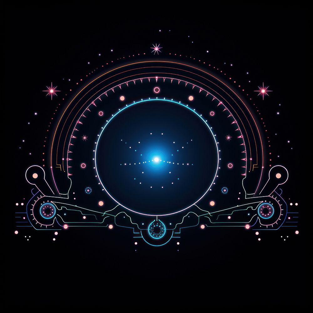 Astrology border astronomy universe light. AI generated Image by rawpixel.