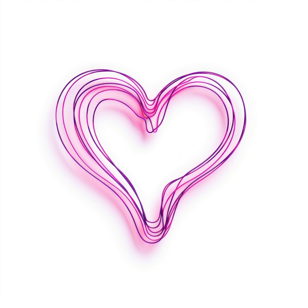 Heart purple line pink. AI generated Image by rawpixel.