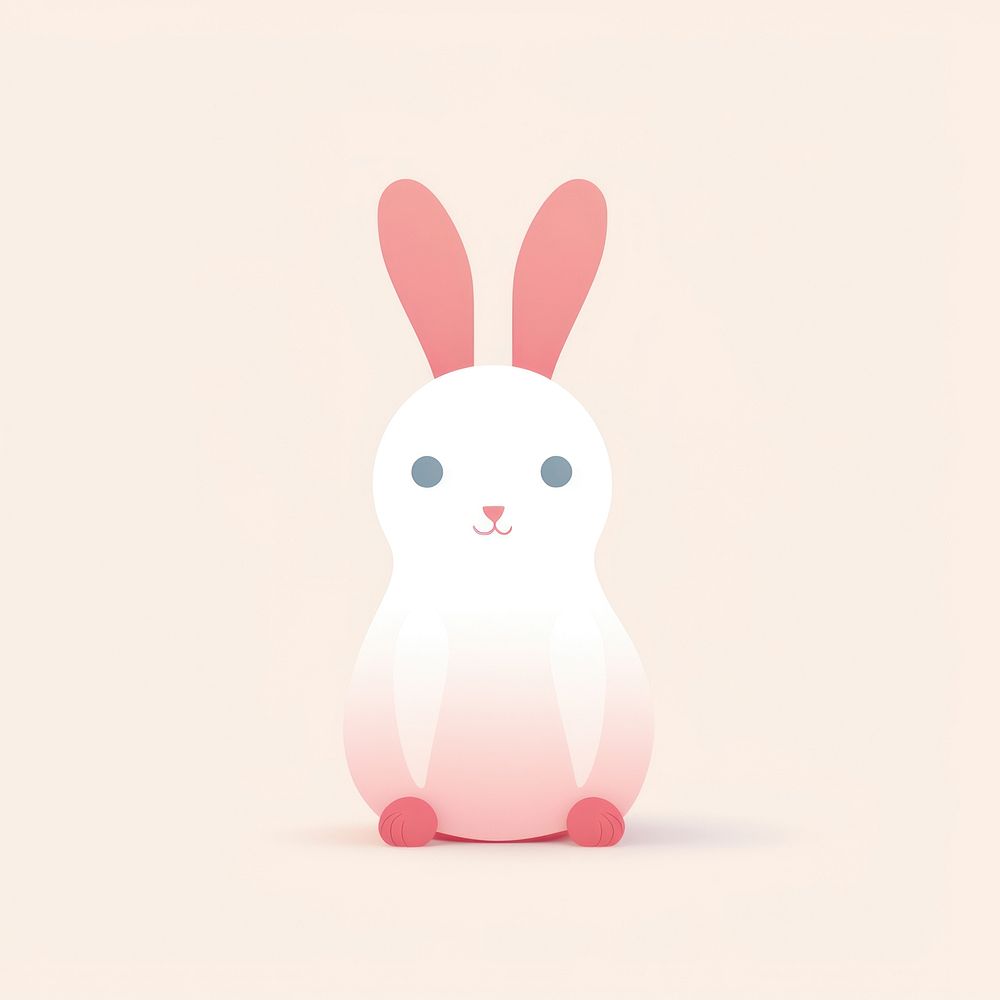 Rabbit cartoon animal mammal. AI generated Image by rawpixel.