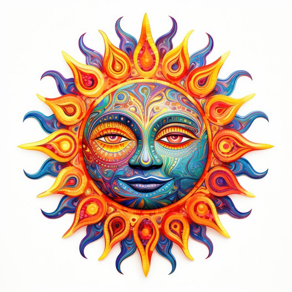 Sun pattern art representation. AI generated Image by rawpixel.