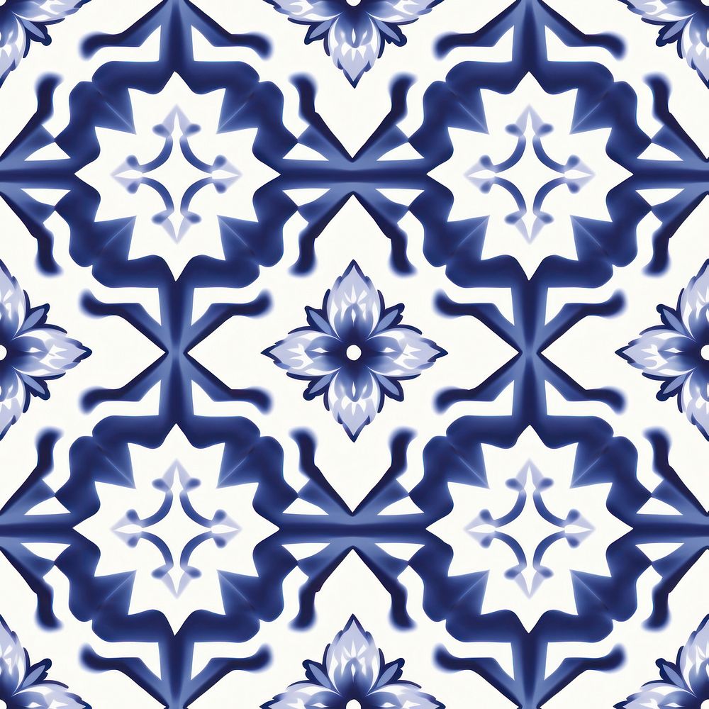 Tile pattern of chinese tea backgrounds blue art.