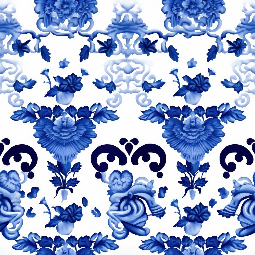 Tile pattern of cupid porcelain art backgrounds.