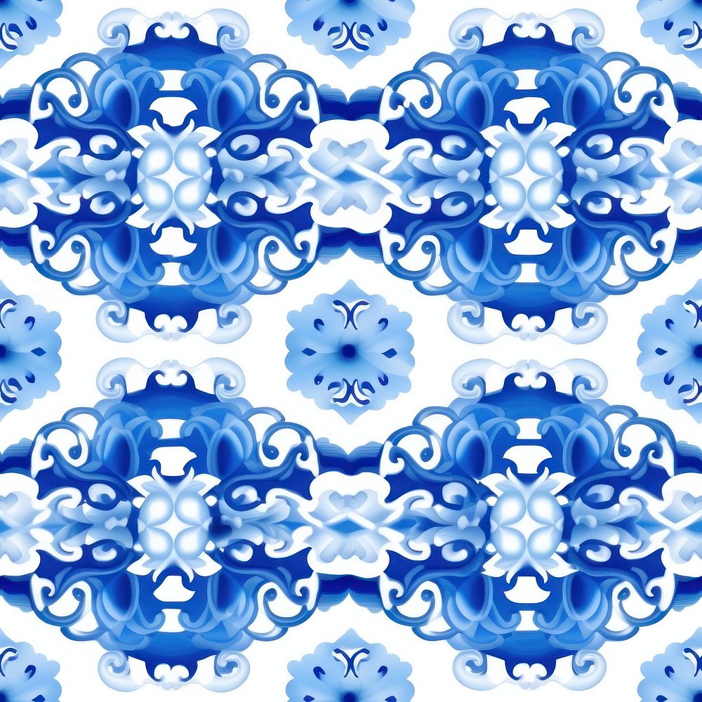 Tile pattern of angel backgrounds porcelain blue.