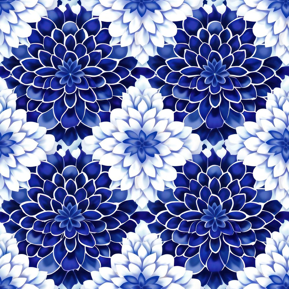 Tile pattern of dahlia backgrounds flower plant.