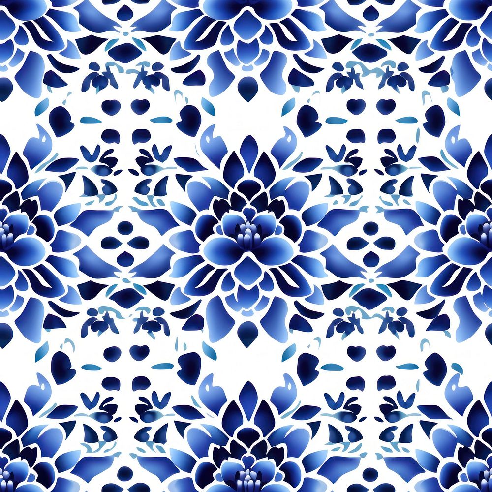 Tile pattern of dahlia backgrounds porcelain white.