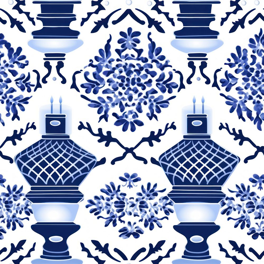 Tile pattern of lantern porcelain art backgrounds.