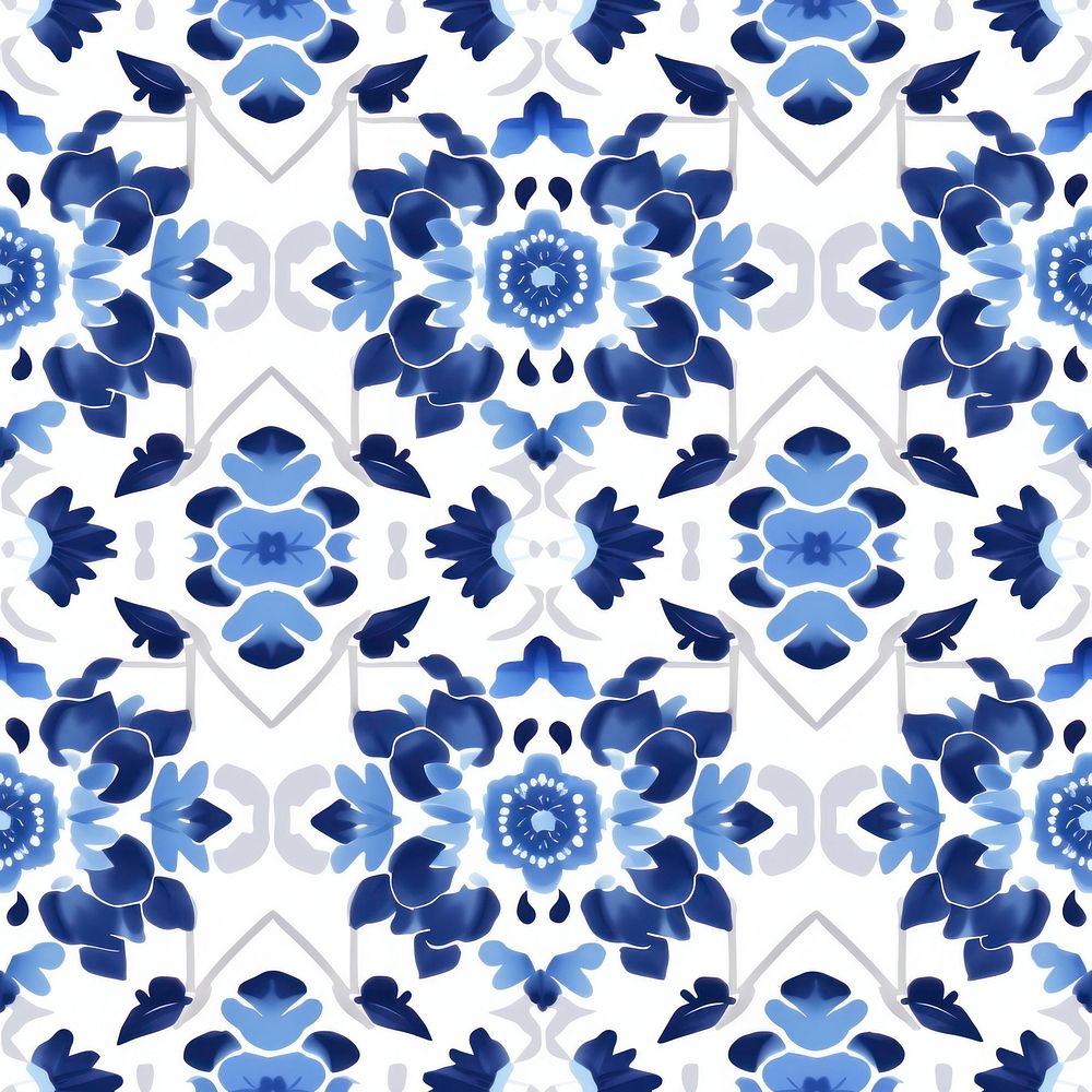 Tile pattern of rosa backgrounds blue art.
