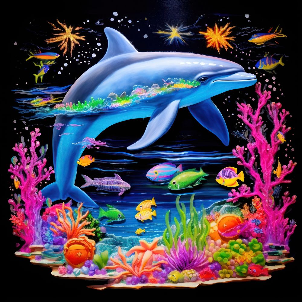A dolphin aquarium outdoors animal. AI generated Image by rawpixel.