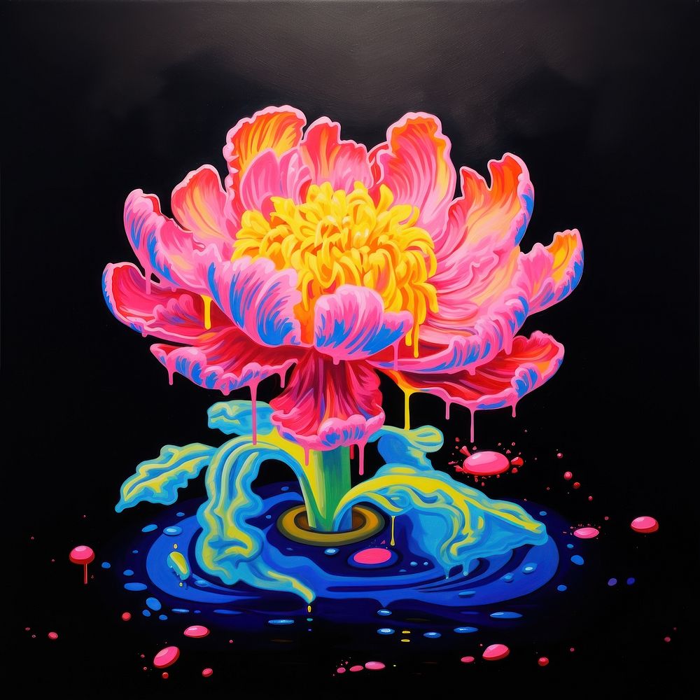 An isolated flower painting plant art. AI generated Image by rawpixel.