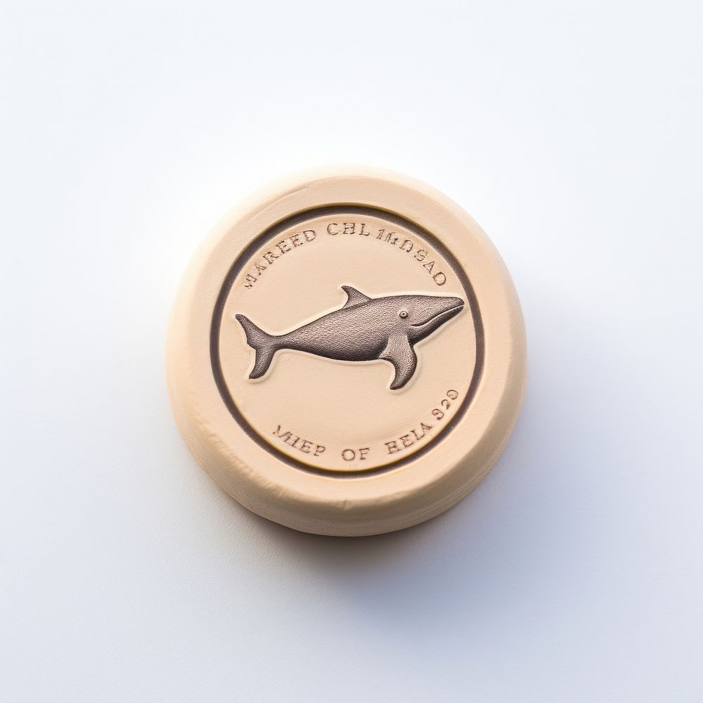 Whale Seal Wax Stamp circle shape currency.