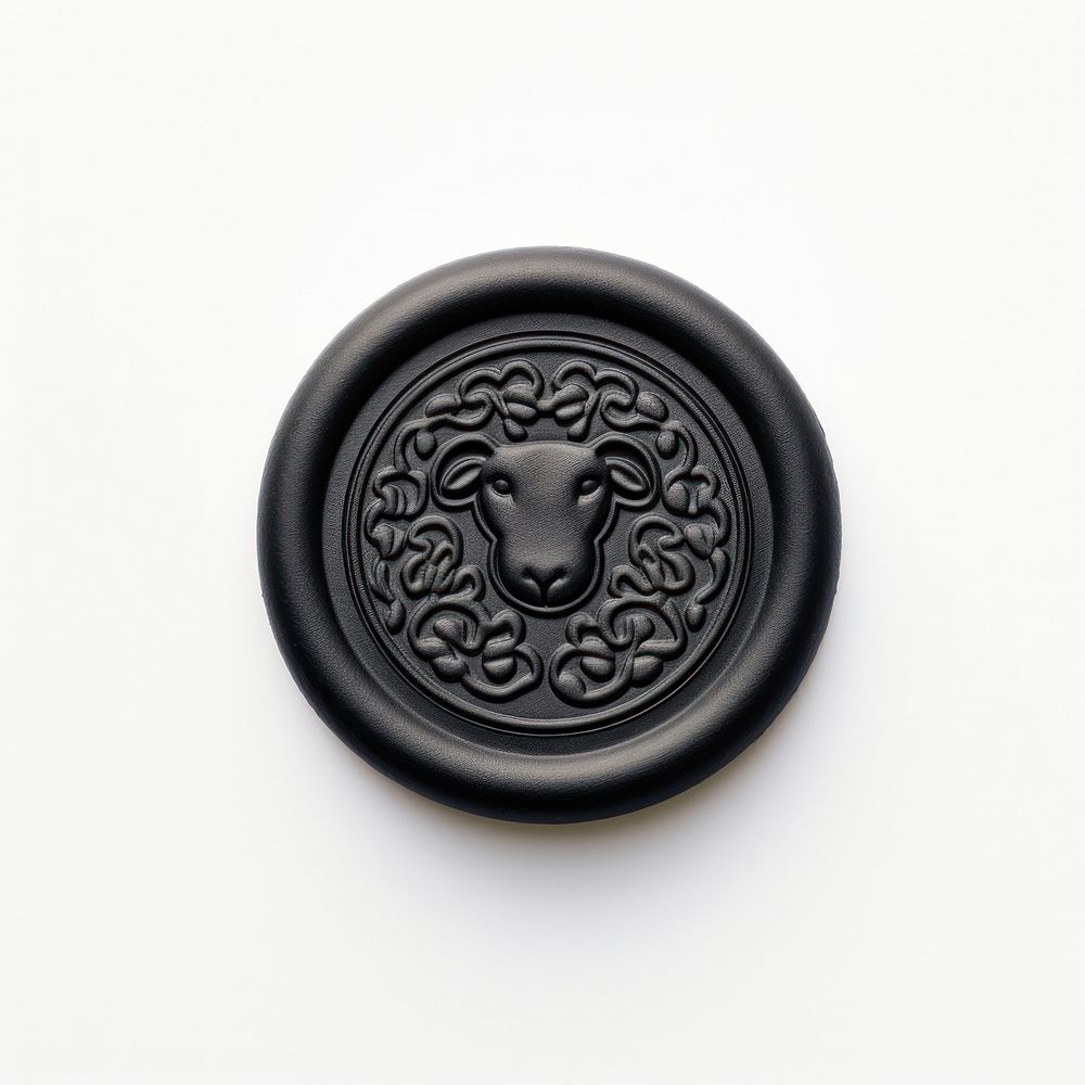 Black sheep Seal Wax Stamp circle shape craft.