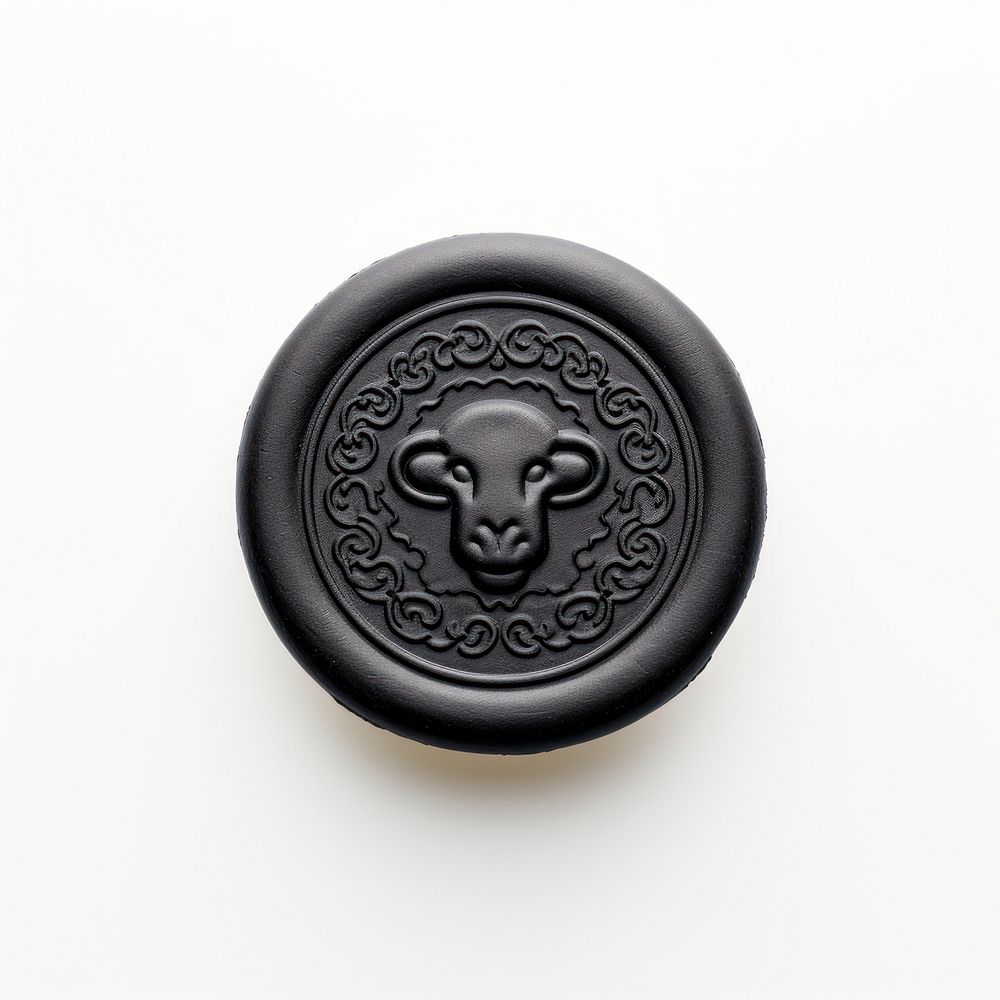 Black sheep Seal Wax Stamp circle shape craft.