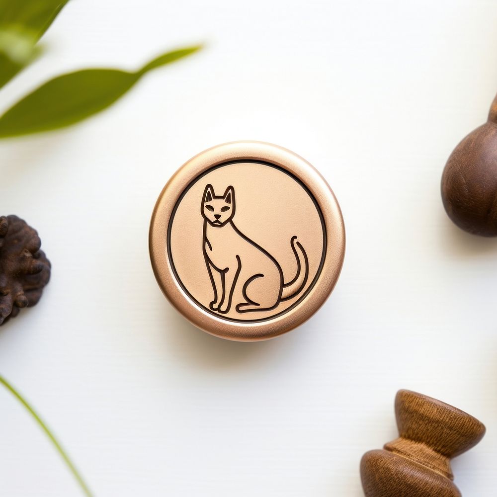 Cat Seal Wax Stamp shape representation accessories.