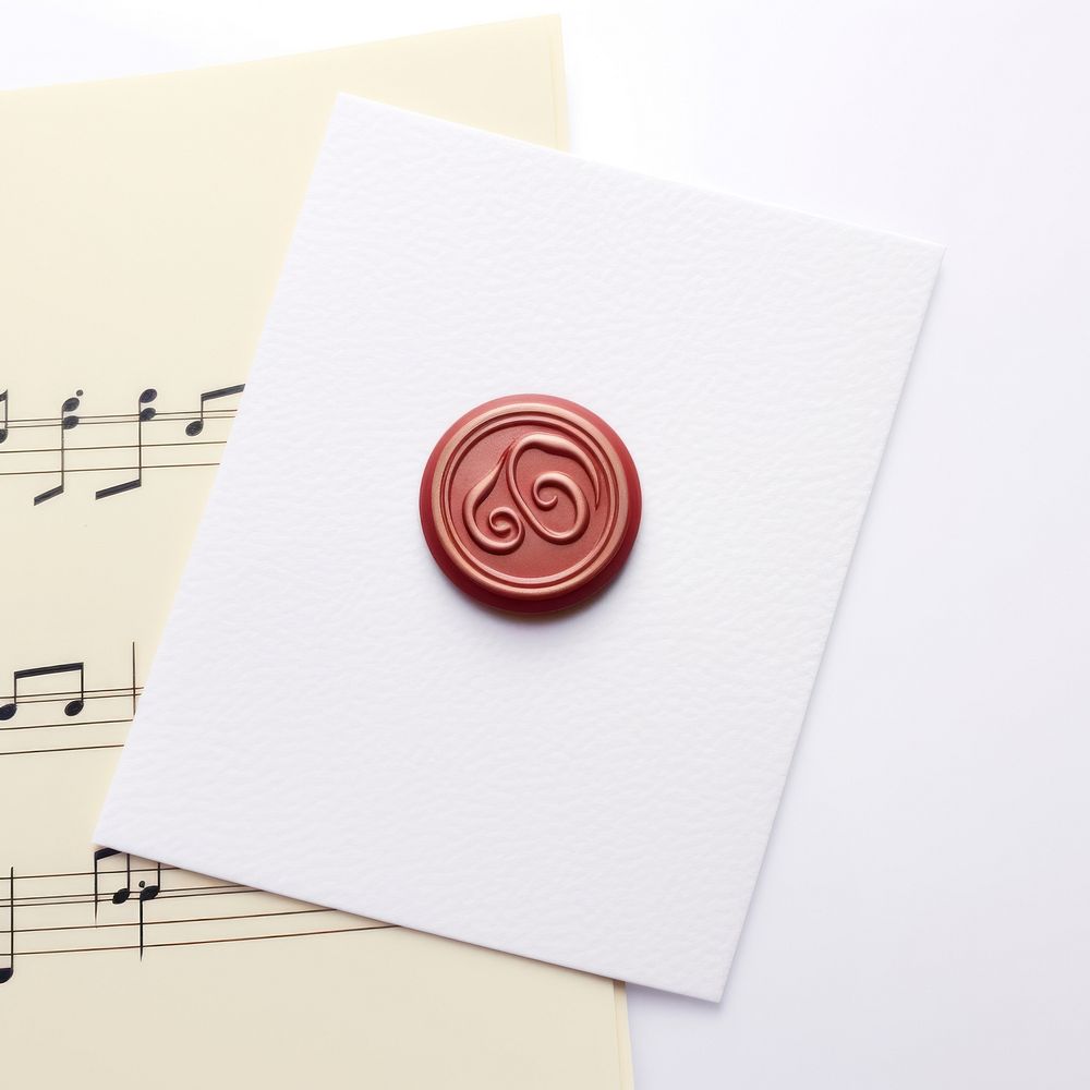 Music note Seal Wax Stamp circle shape creativity.