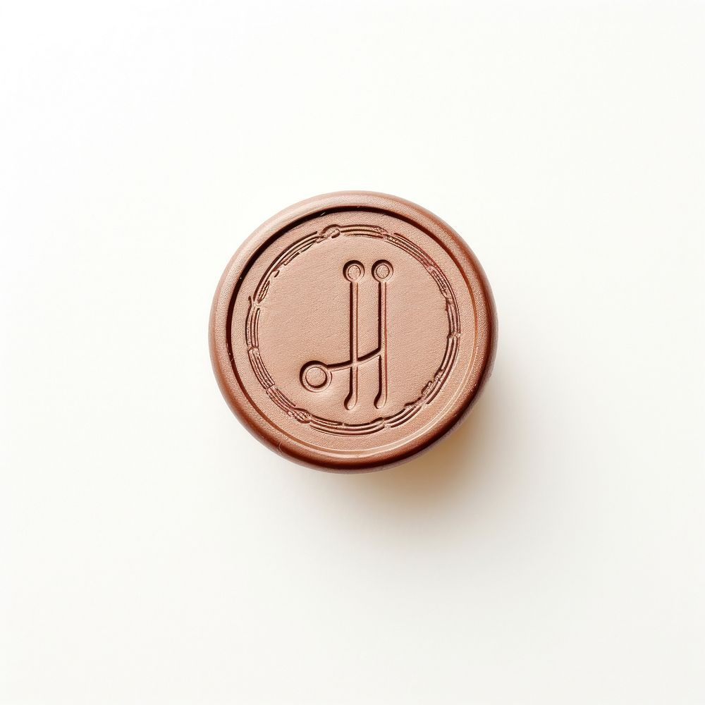 Music note Seal Wax Stamp circle shape money.