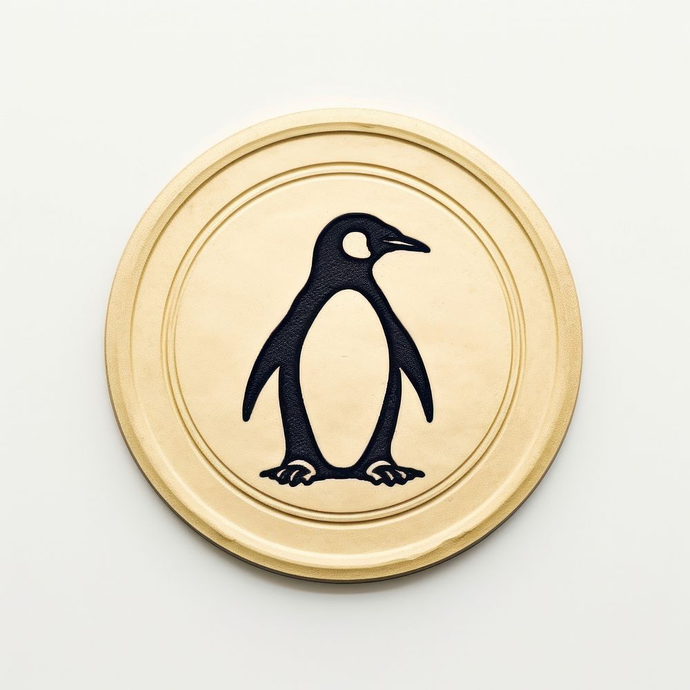 Penguin Seal Wax Stamp circle animal shape.