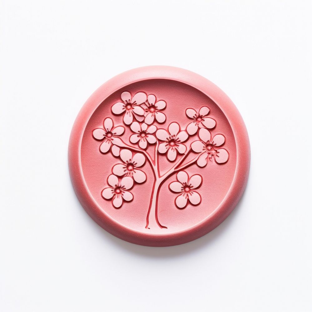 Sakura Seal Wax Stamp circle locket shape.