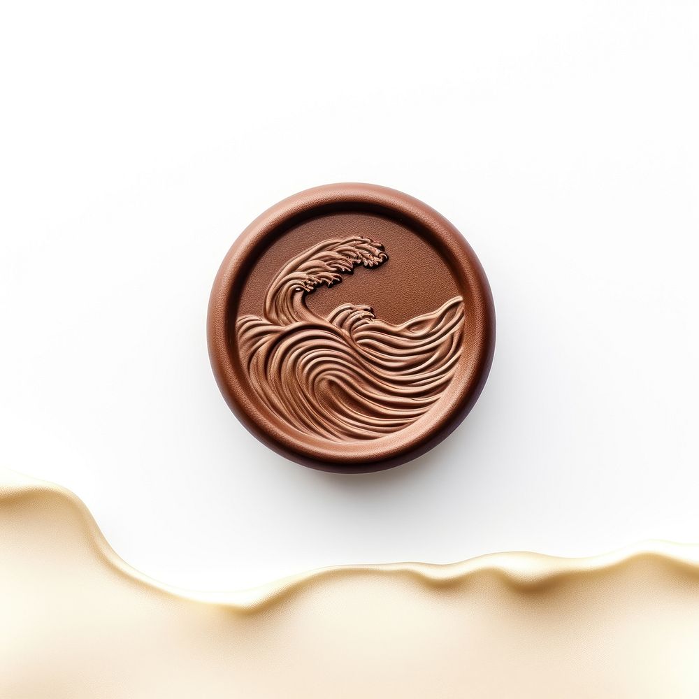 Seal Wax Stamp wave cappuccino perfection chocolate.