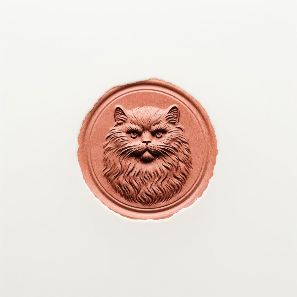 Seal Wax Stamp Persian cat mammal animal craft.
